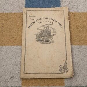 Vintage State Street Bank Log Nautical Book Cover
